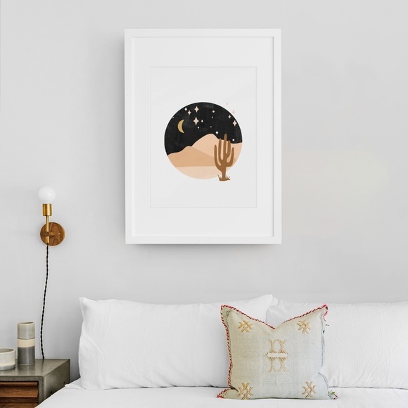 Wall Art Boho Nature Desert Print Illustration Unframed - Picture 2 of 5